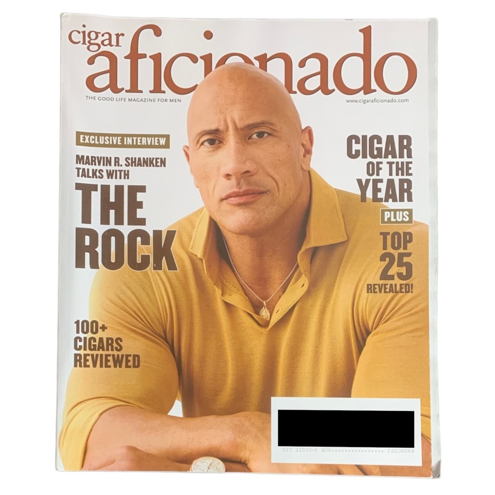 Cigar Aficionado Magazine January 2021 Exclusive Interview With THE ROCK Reviews